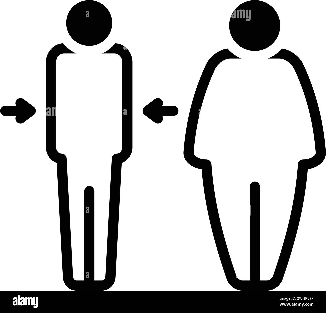 Icône pour slim, haut Illustration de Vecteur