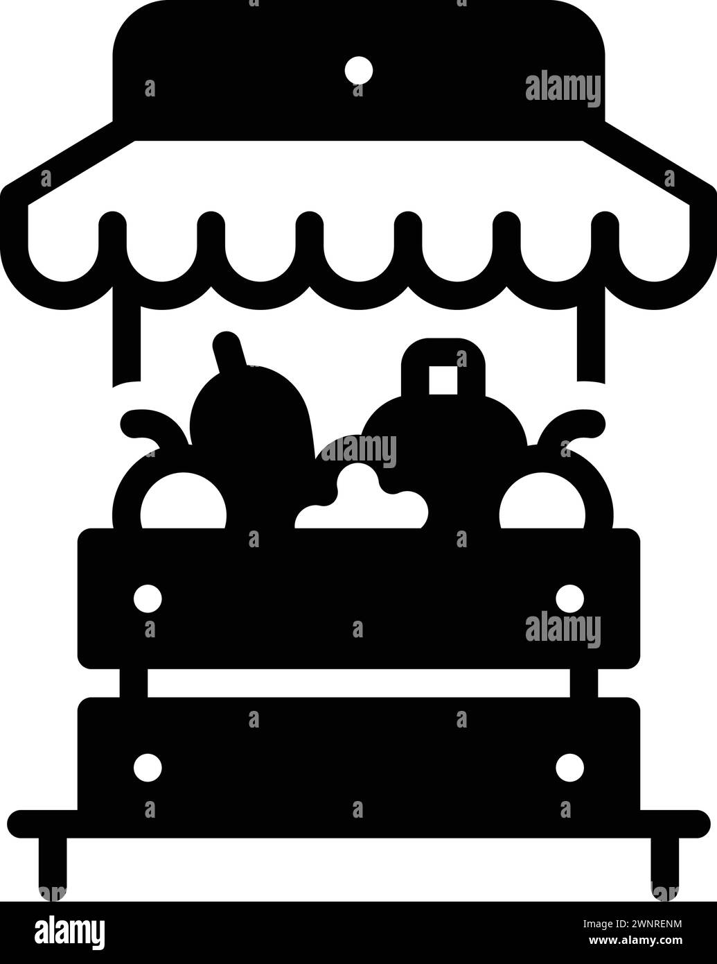 Icône d'épicerie ; magasin Illustration de Vecteur