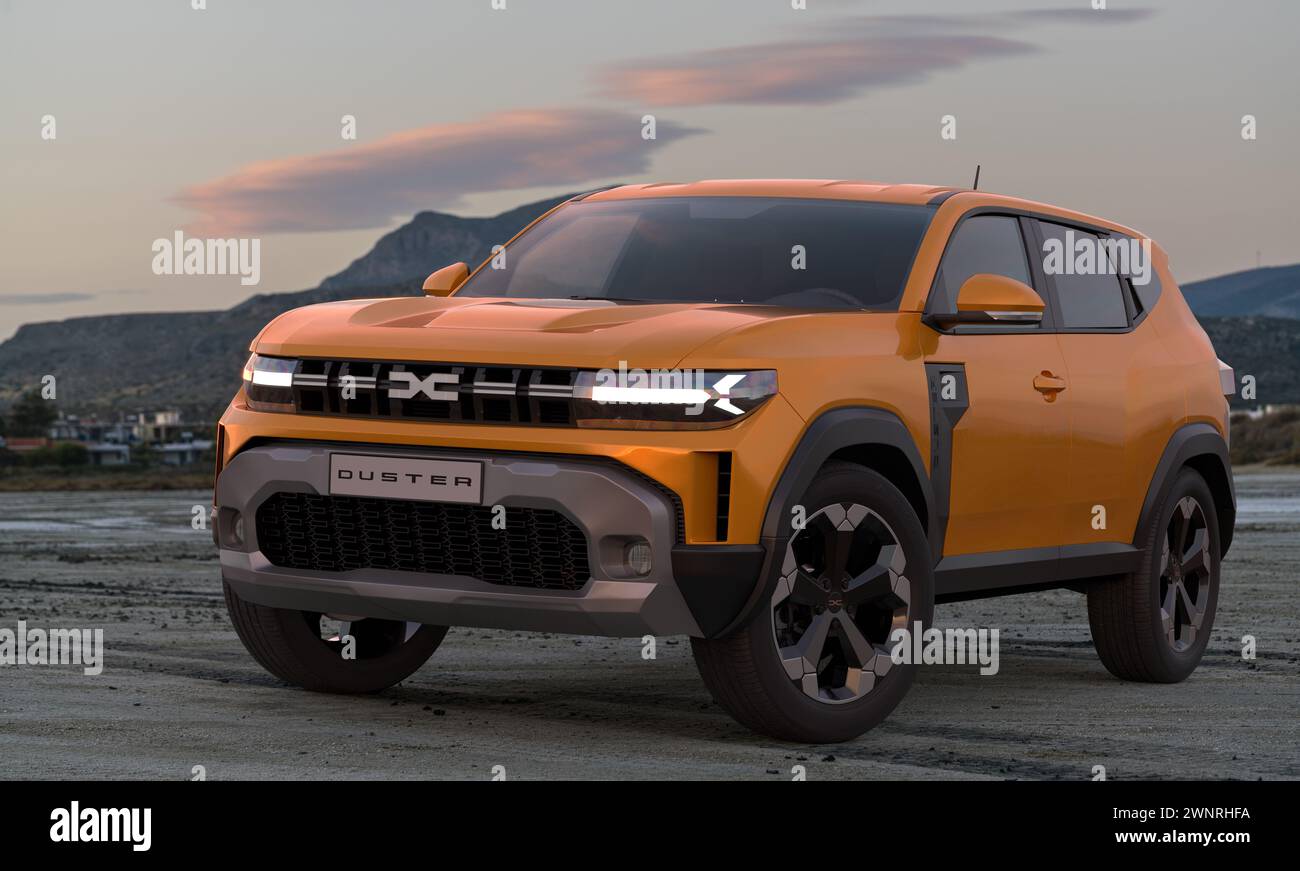 Nouveau Dacia Duster . Hit de VUS compacts prêts pour la production en série Banque D'Images
