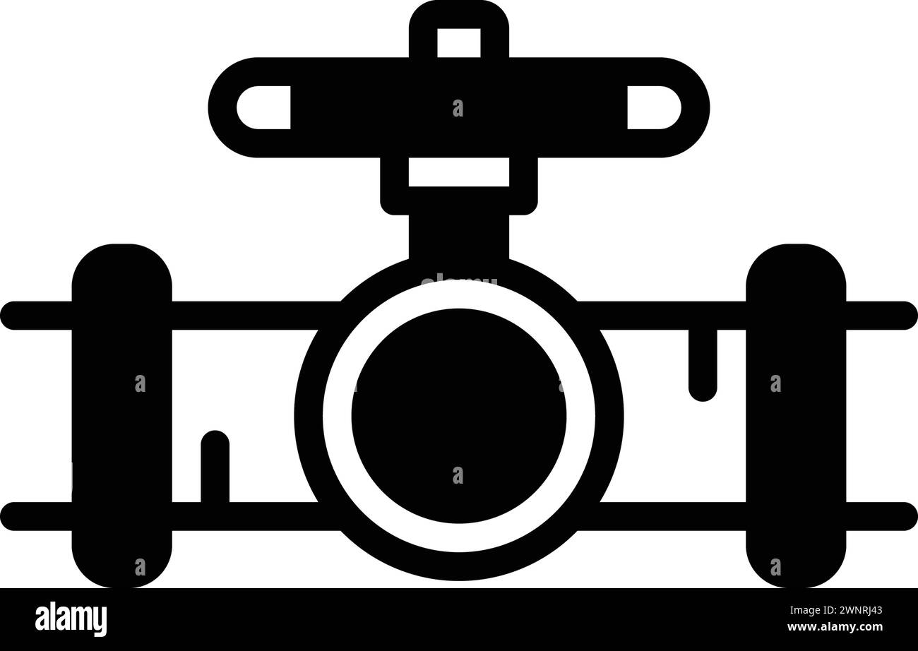 Icône pour valve, alimentation en eau Illustration de Vecteur