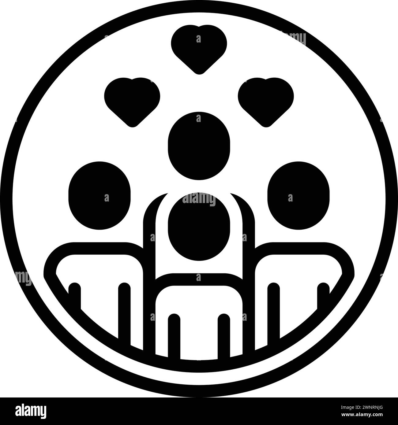 Icône d'inclusion,groupe Illustration de Vecteur