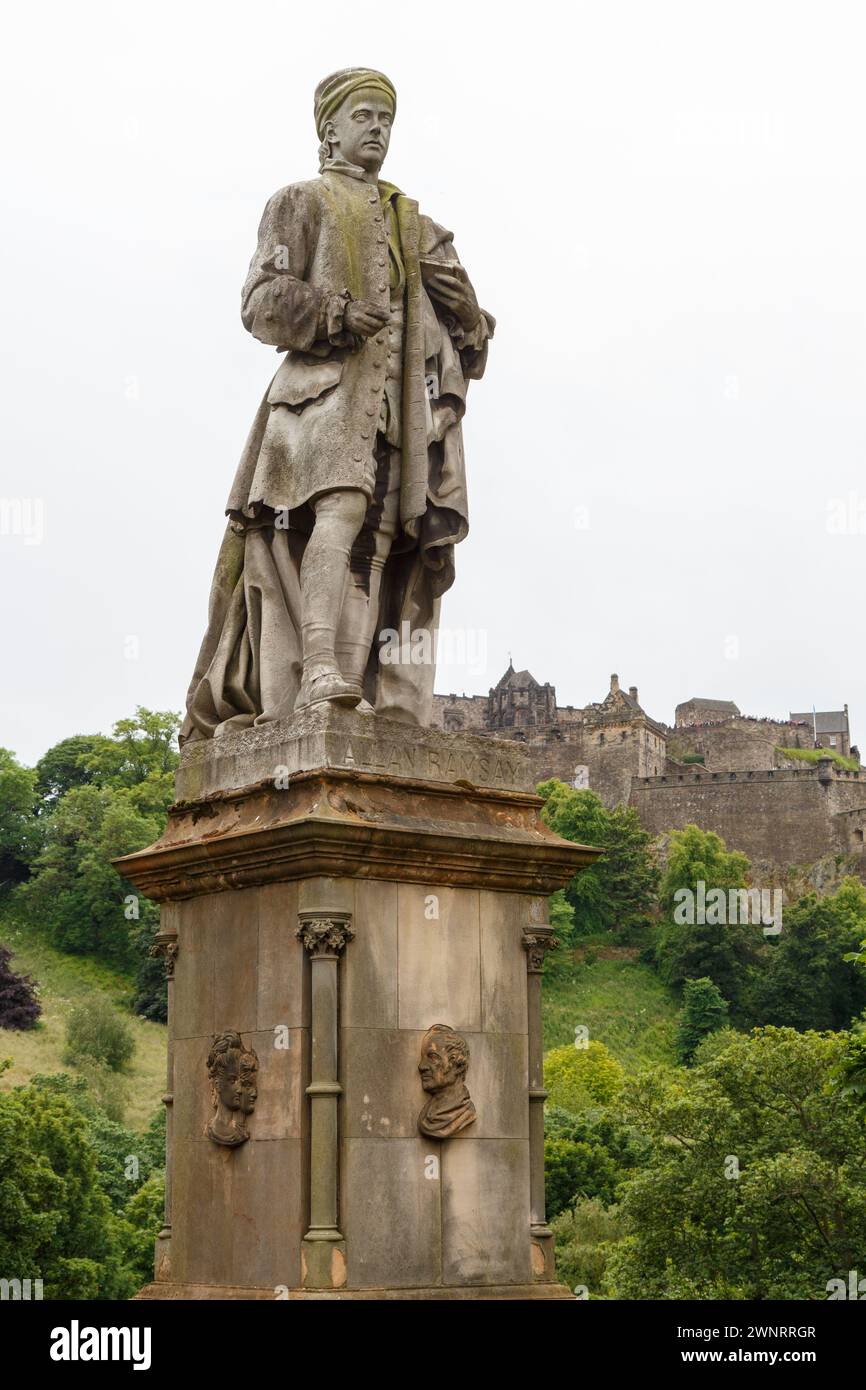 Le monument Allan Ramsay, Édimbourg Banque D'Images