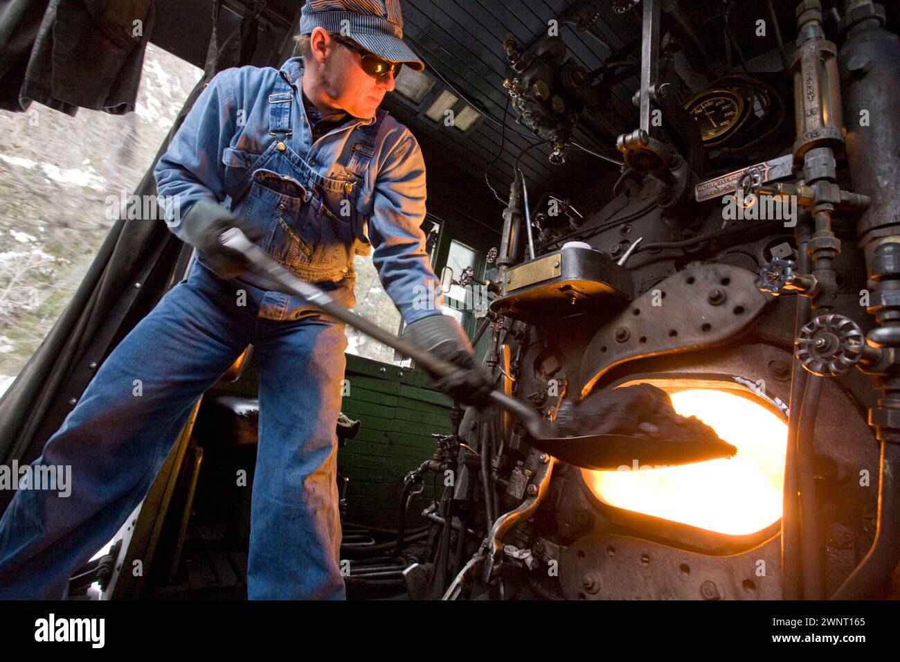 Narrow Gauge Railroad au Colorado Banque D'Images