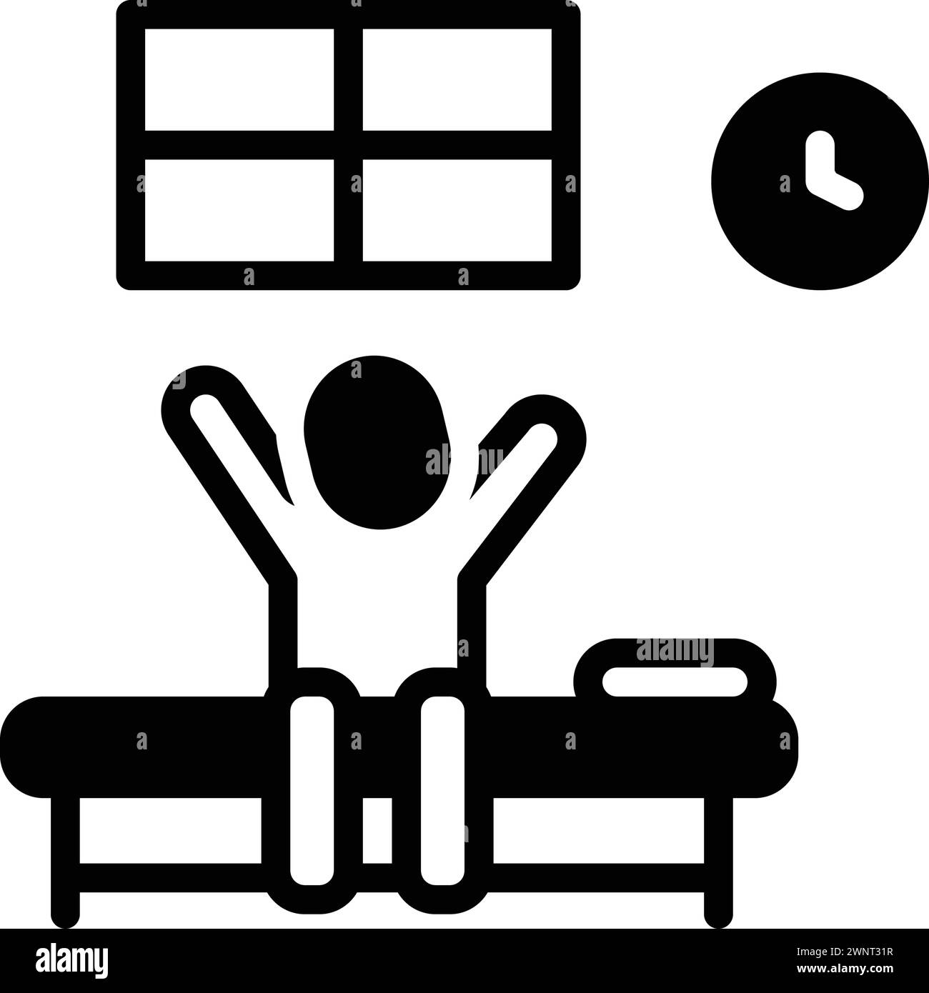 Icône pour plus tôt, bâillement Illustration de Vecteur