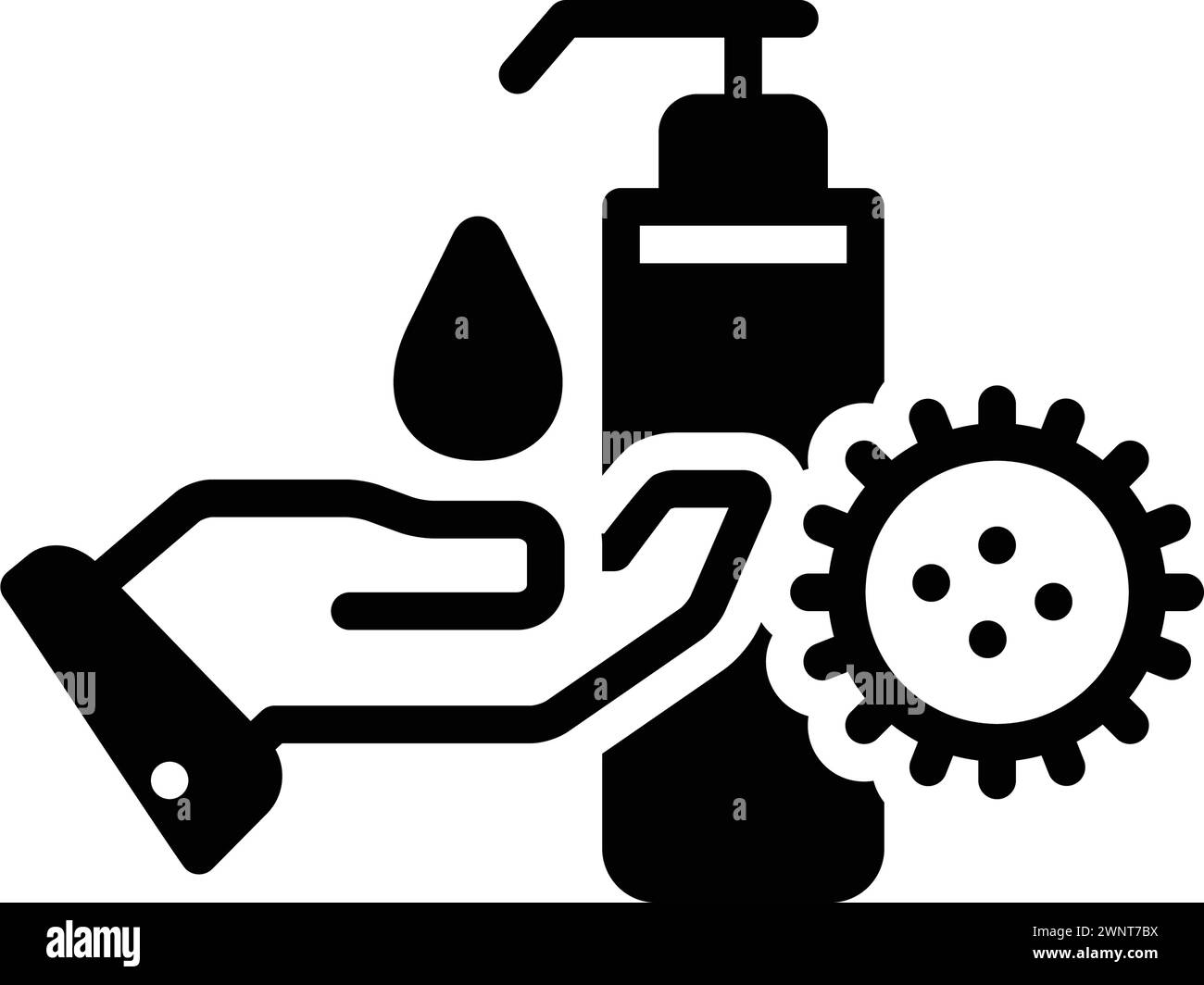 Icône pour empêcher, désinfecter Illustration de Vecteur