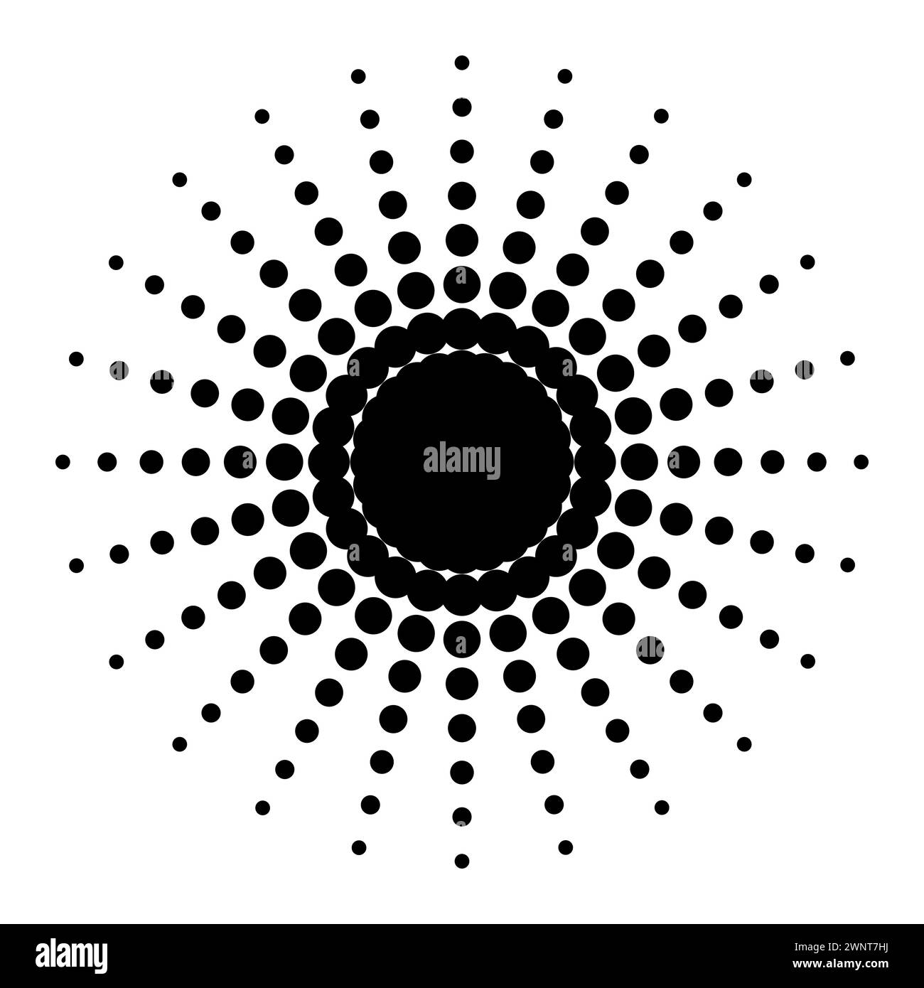 Rayons solaires en pointillés. Illustration vectorielle. SPE 10. image de stock. Illustration de Vecteur