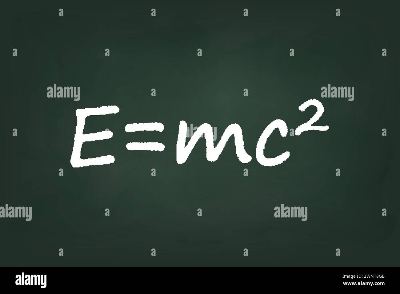 E=mc2 Equation sur tableau noir, formule exprimant l'équivalence de la masse et de l'énergie. Illustration de Vecteur