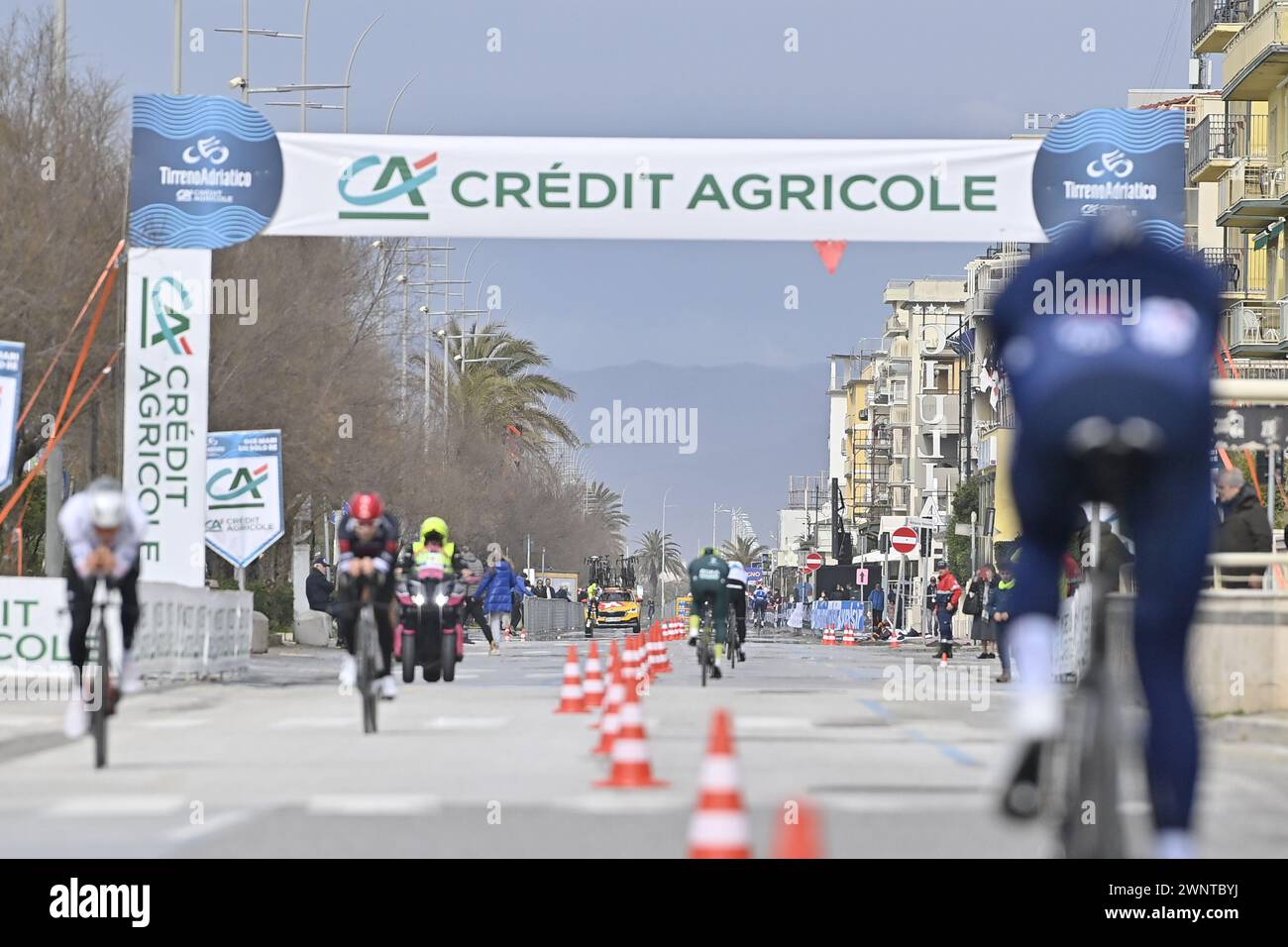 Lido Di Camaiore, Italie. 03 mars 2024. - Le 59ème Tirreno-Adriatico 2024, étape 1 un contre-la-montre individuel de 10 km de Lido di Camaiore à Lido di Camaiore - ITT - le 04 mars 2024 à Lido di Camaiore, Toscane, Italie. (Photo de Fabio Ferrari/LaPresse) crédit : LaPresse/Alamy Live News Banque D'Images