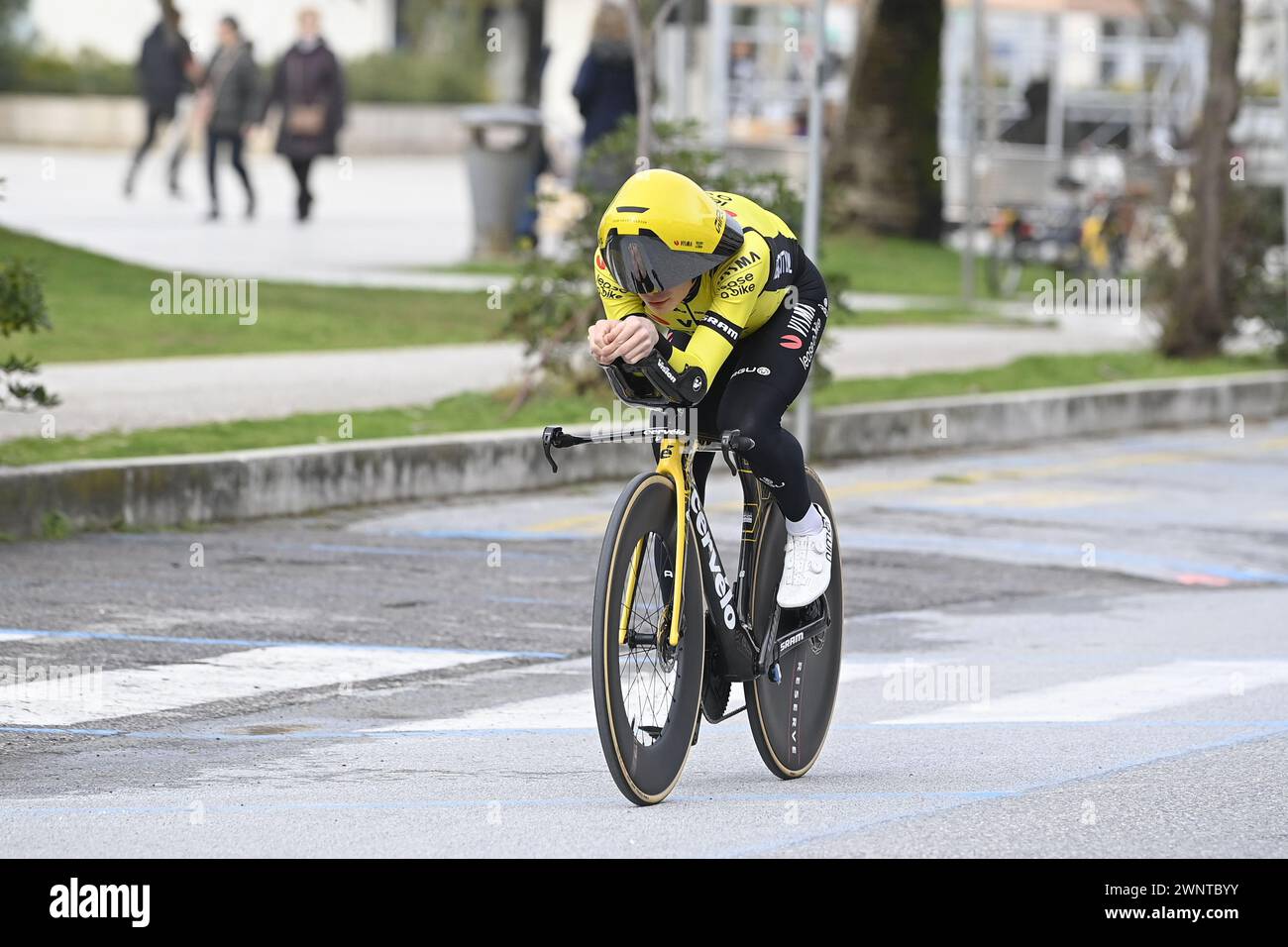 Lido Di Camaiore, Italie. 03 mars 2024. Jonas Vingegaard- le 59ème Tirreno-Adriatico 2024, étape 1 un contre-la-montre individuel de 10 km de Lido di Camaiore à Lido di Camaiore - ITT - le 04 mars 2024 à Lido di Camaiore, Toscane, Italie. (Photo de Fabio Ferrari/LaPresse) crédit : LaPresse/Alamy Live News Banque D'Images