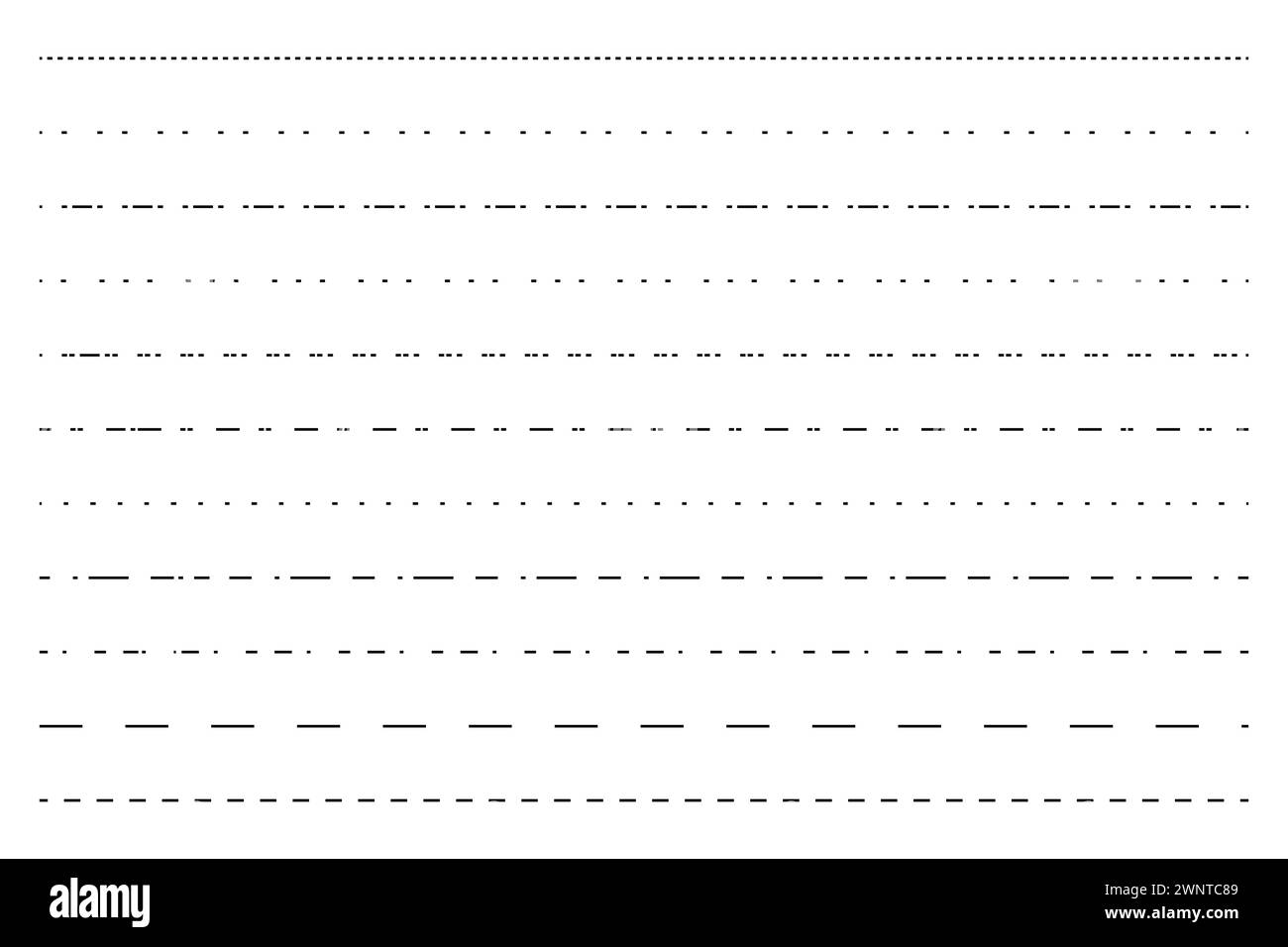 Collection de jeu de lignes pointillées noires. Kit de coupe à coudre. Illustration vectorielle. SPE 10. Image de stock. Illustration de Vecteur
