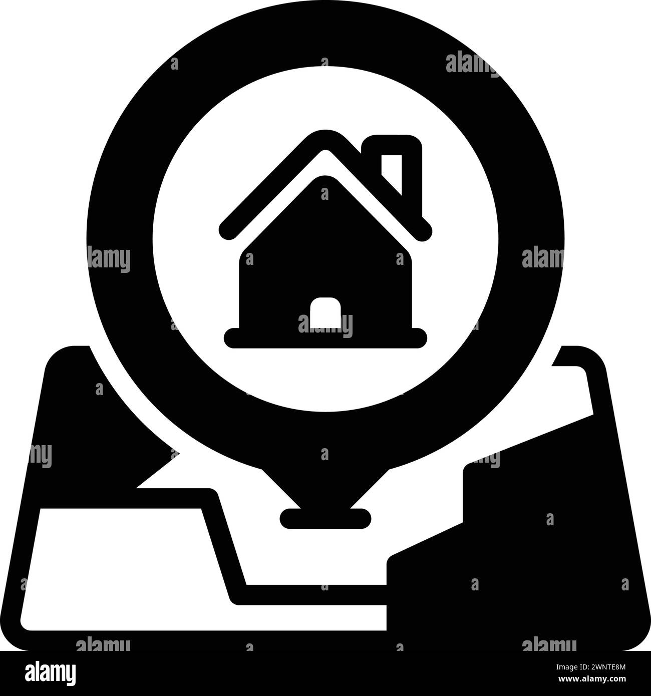 Icône pour situé, stable Illustration de Vecteur