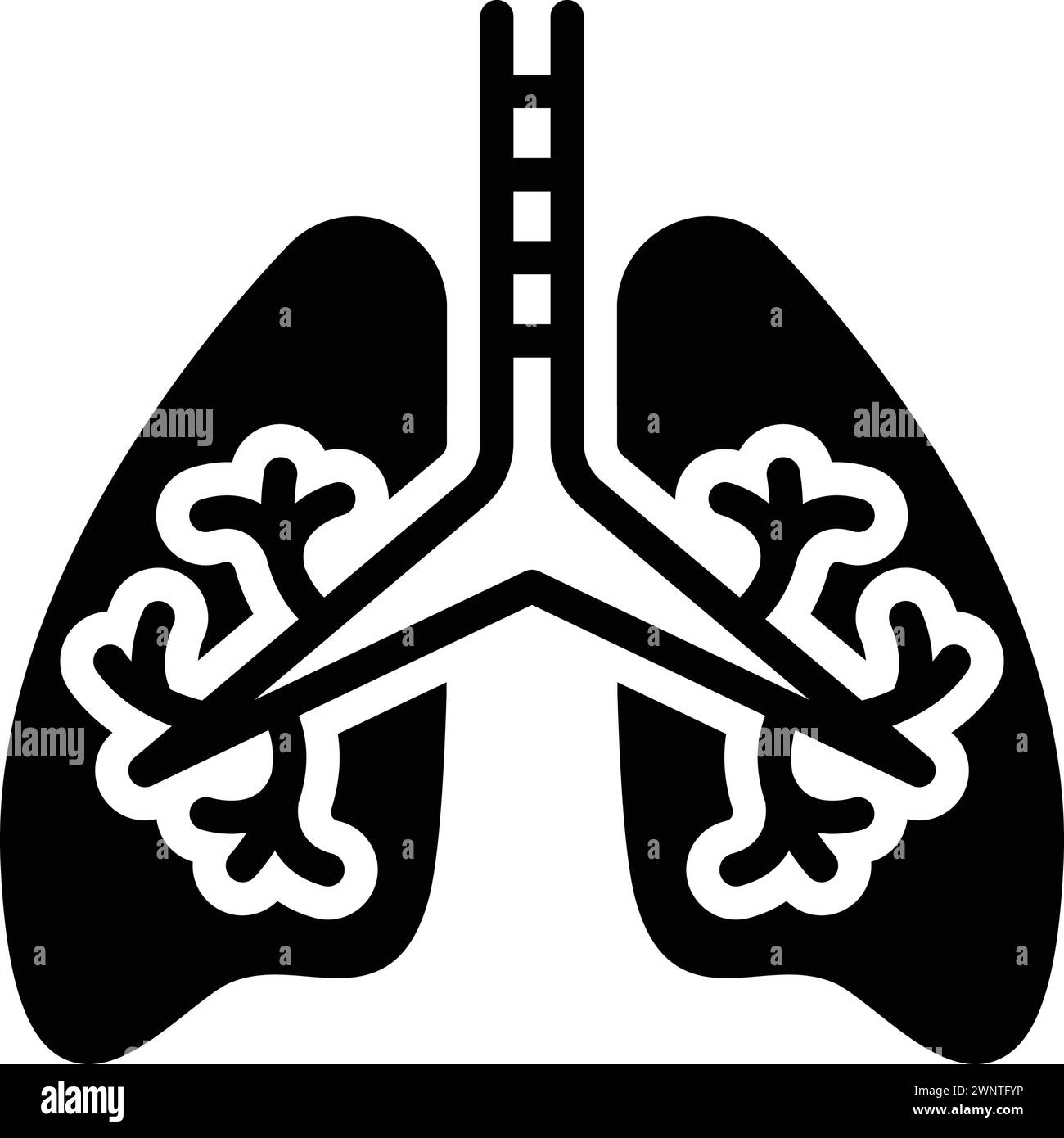 Icône pour respiratoire, inhalation Illustration de Vecteur