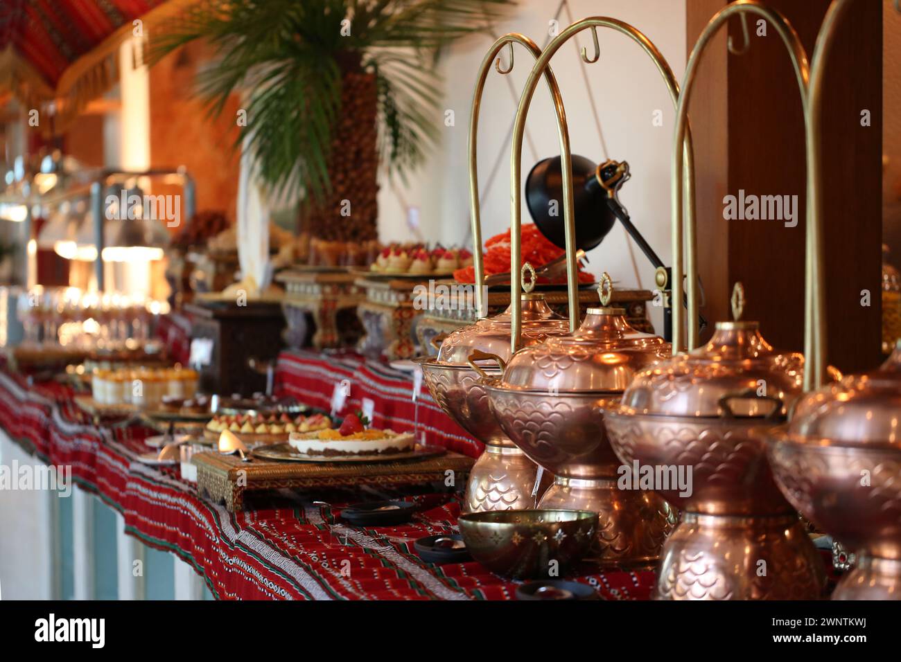 Ramadan iftar buffet dans un restaurant Banque D'Images