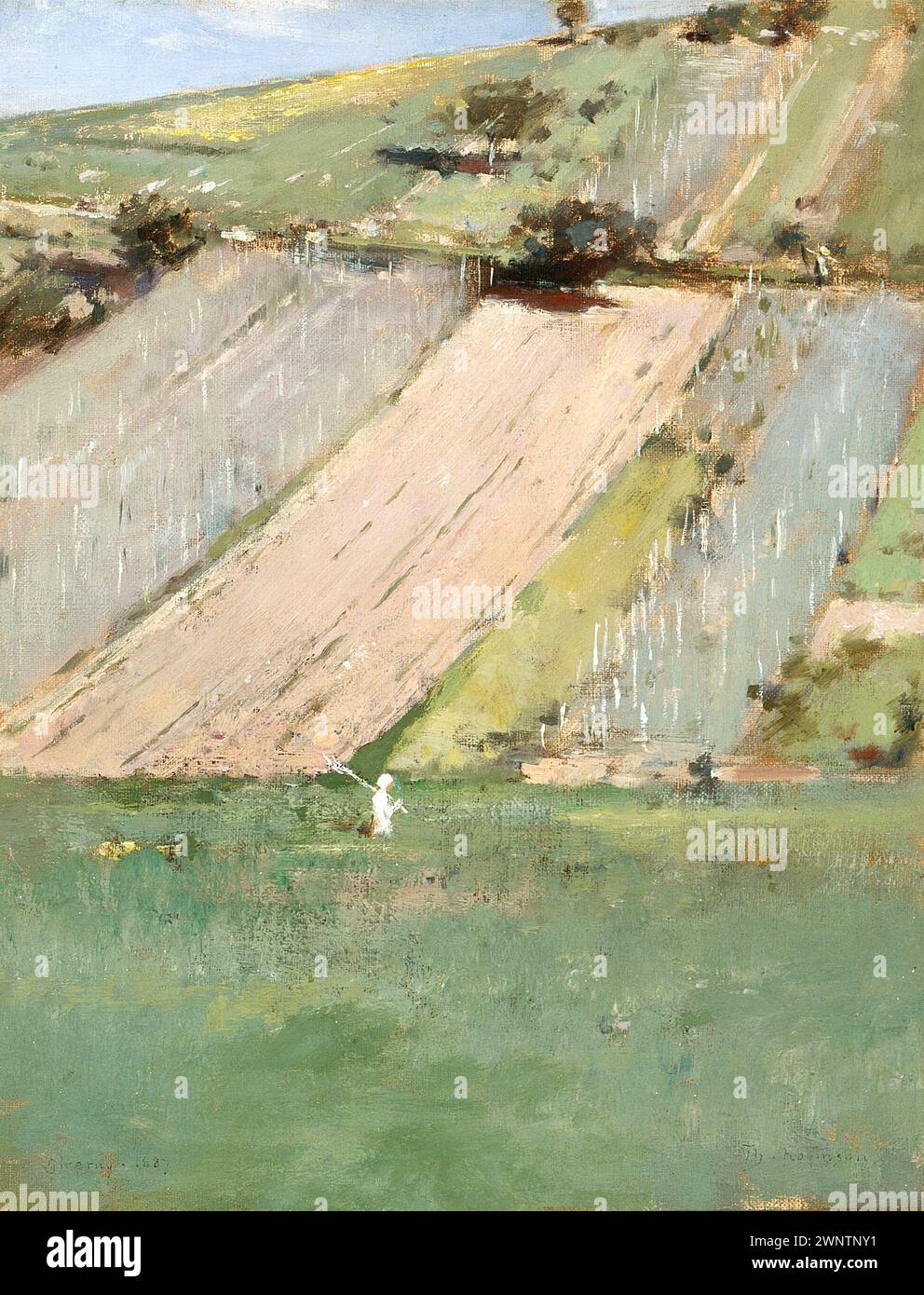 A Hillside, Giverny 1887 Theodore Robinson Banque D'Images