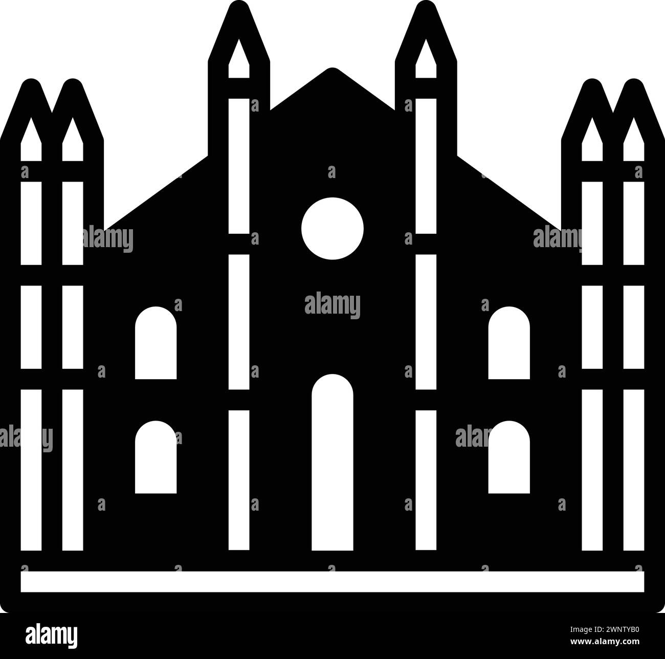 Icône pour milan,cathédrale Illustration de Vecteur