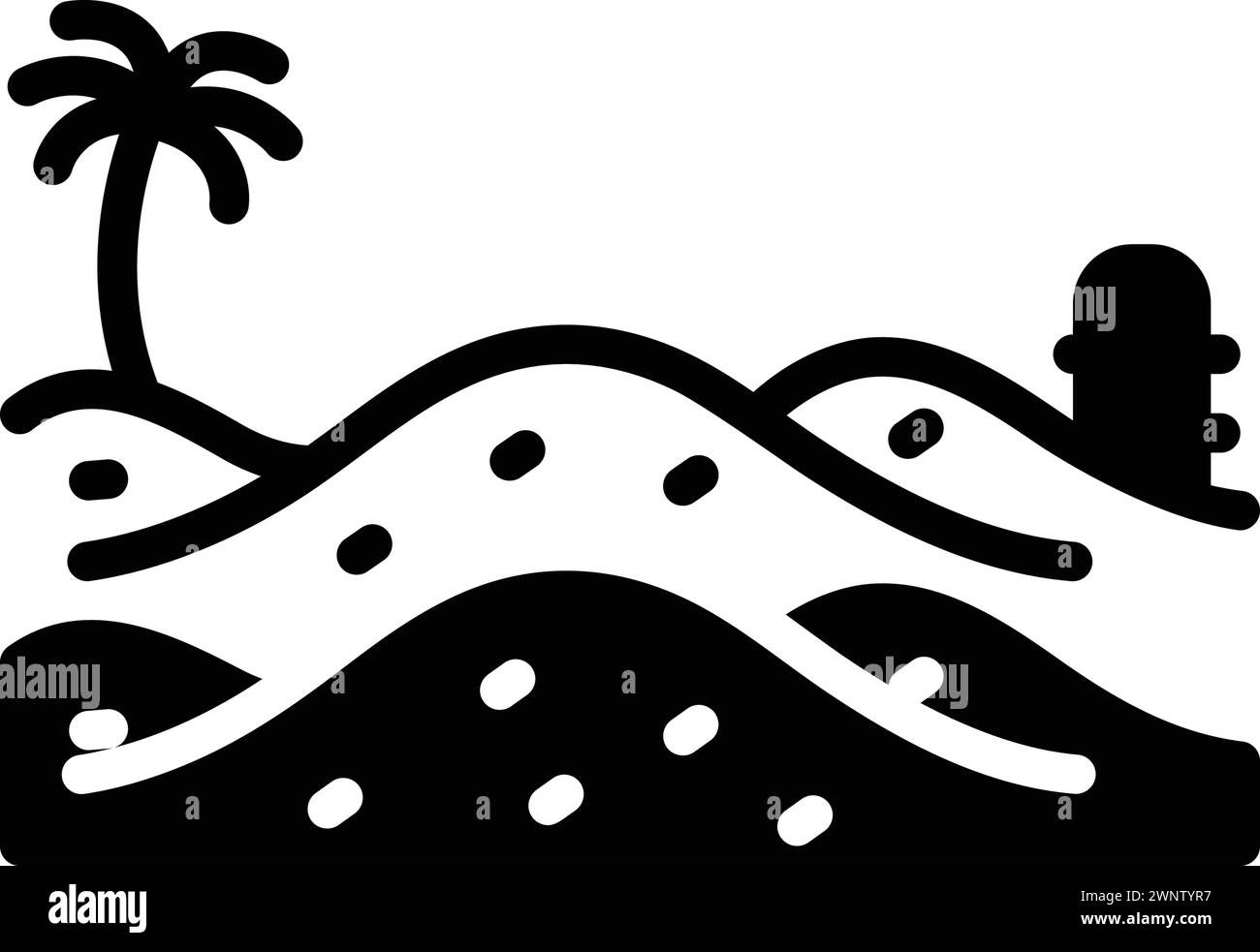 Icône pour sable, sable Illustration de Vecteur