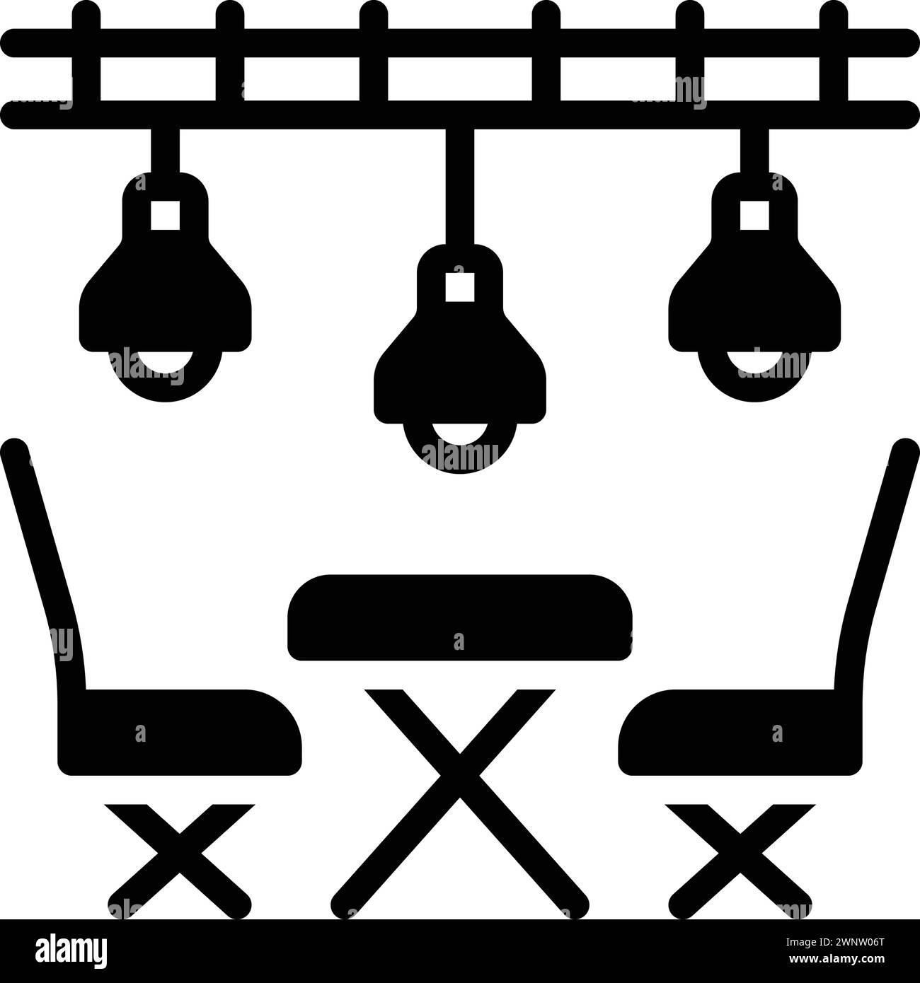 Icône pour patio, terrasse Illustration de Vecteur