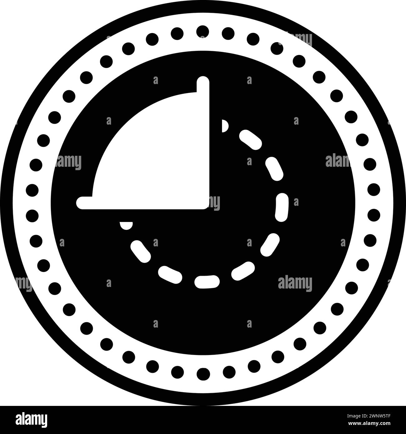 Icône pour quart, un quart Illustration de Vecteur