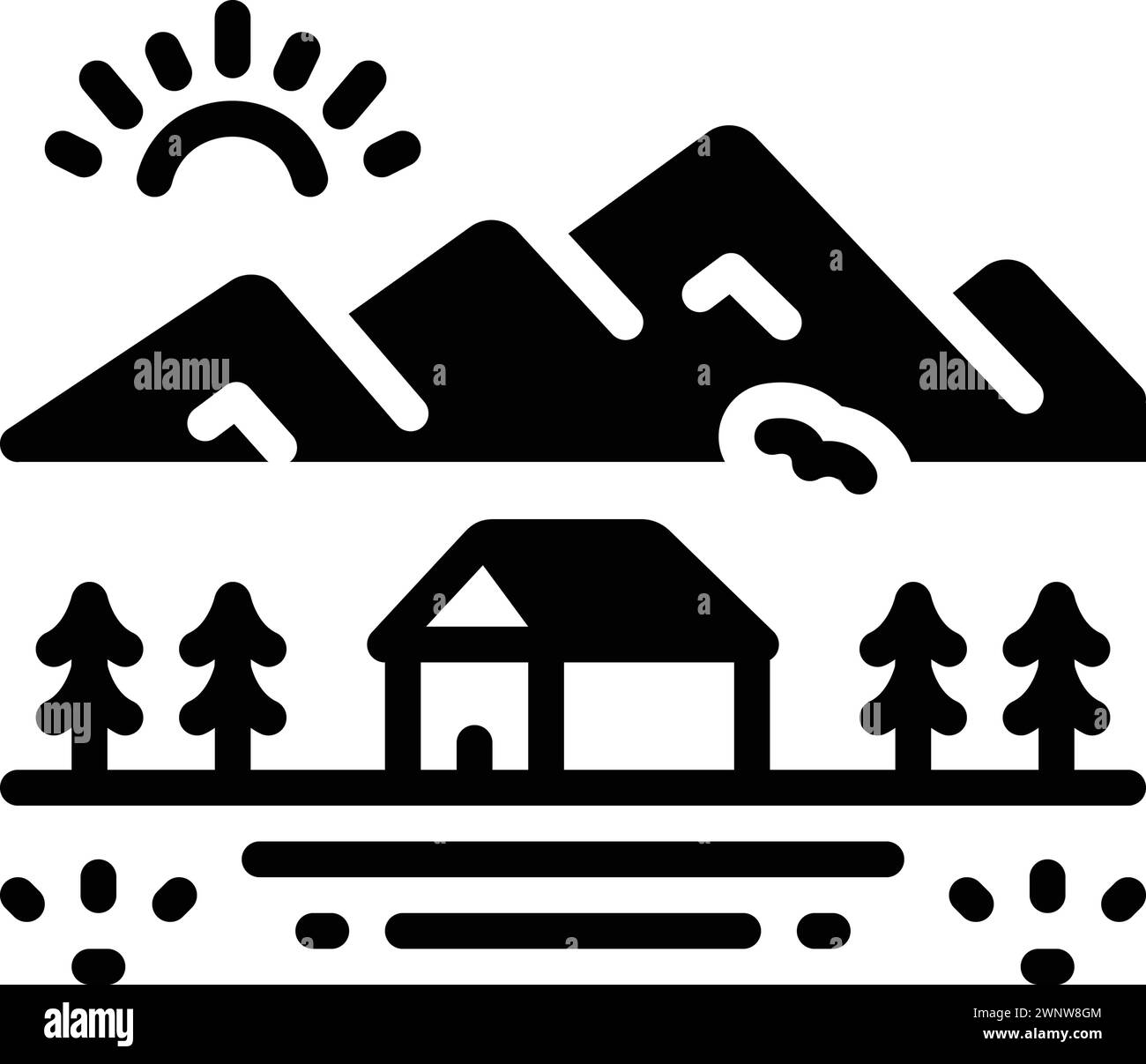Icône pour extérieur, extérieur Illustration de Vecteur