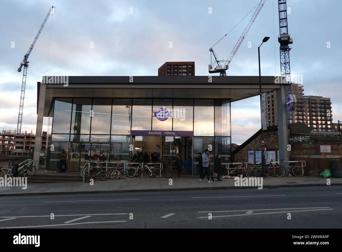 La nouvelle station Elizabeth Line à Southall dans l'ouest de Londres Banque D'Images