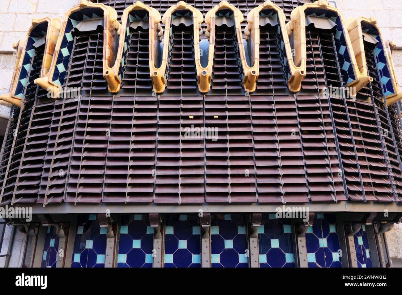 Extérieur de Palau Guell, Barcelone Banque D'Images