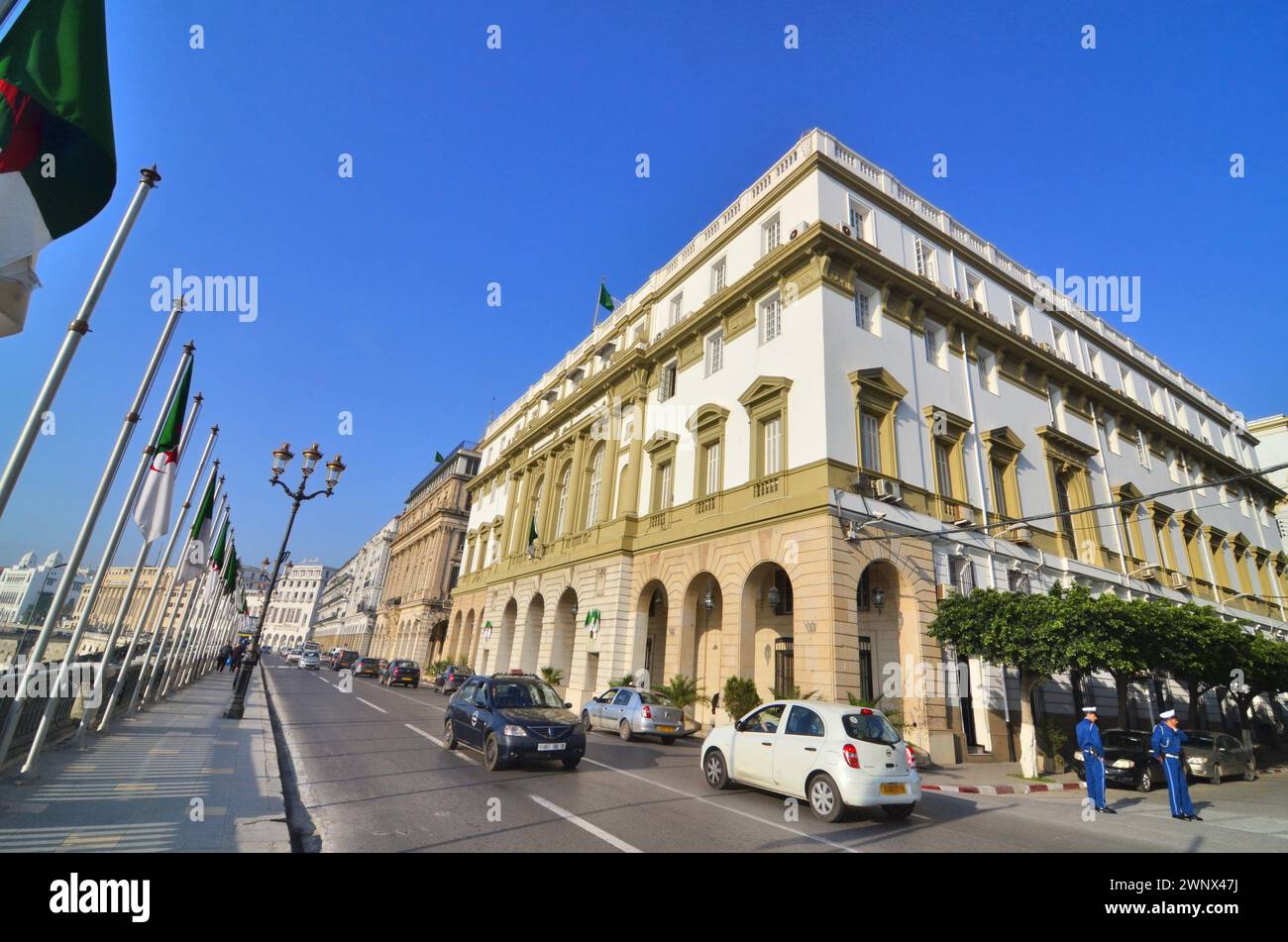 Vue du quartier colonial français dans la capitale de l'Algérie - Alger Banque D'Images