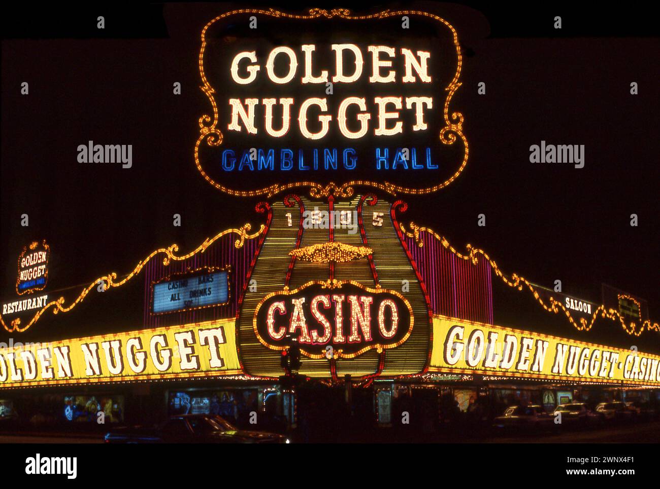 Le Golden Nugget Casino dans la vieille ville de Las Vegas Nevada USA en 1981 Banque D'Images