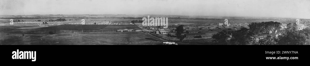Des Moines, IA - vue Bird's Eye 1918 Banque D'Images