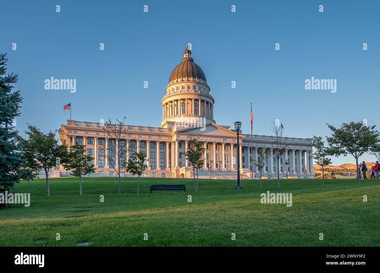 Capitole de l'État de l'Utah par un matin ensoleillé à Salt Lake City, Utah, États-Unis Banque D'Images