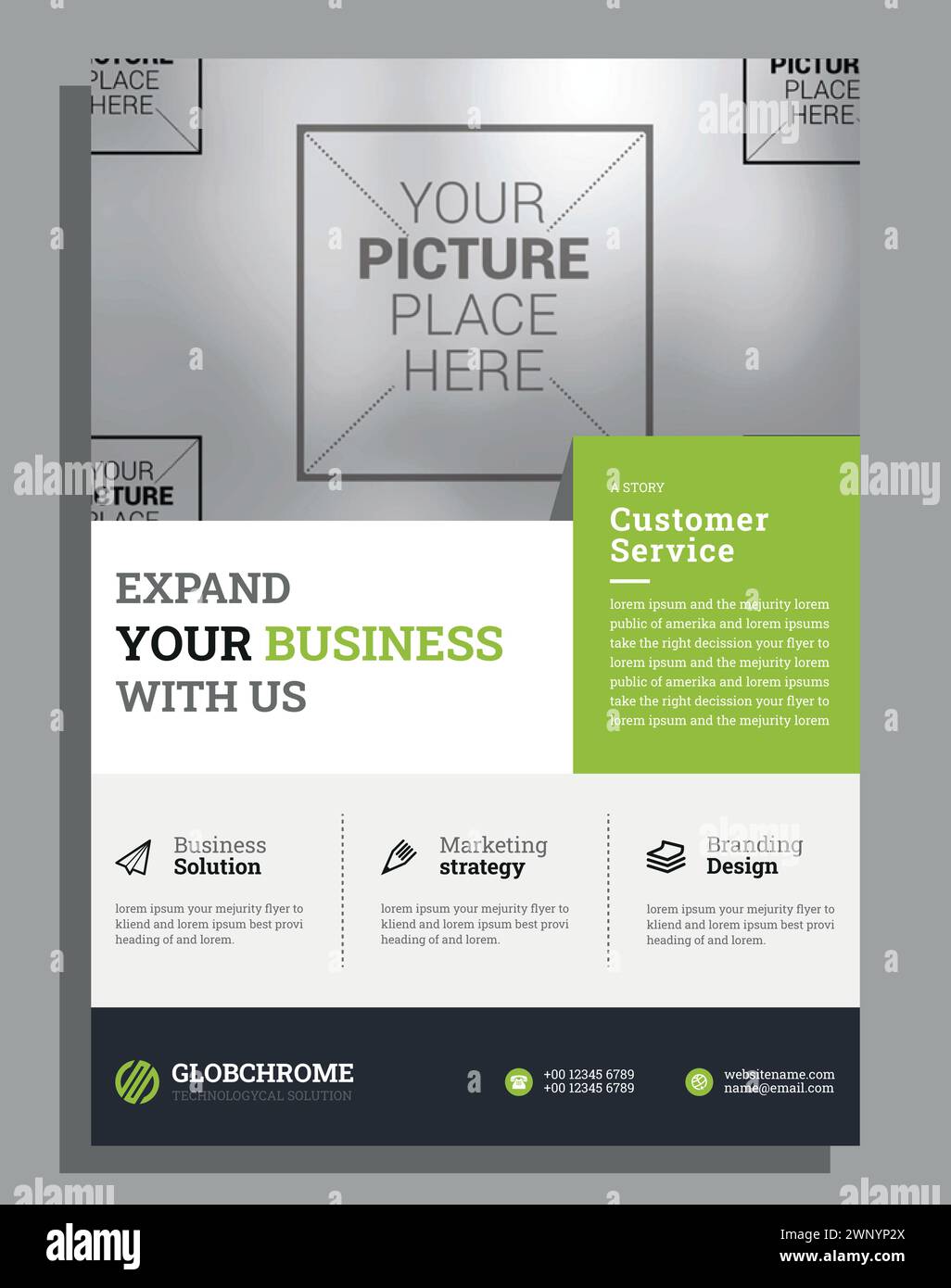 Vector Modern Corporate Business modèle de conception de flyer Illustration de Vecteur