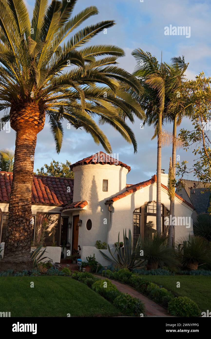 Maison de style espagnol de californie Banque de photographies et d ...