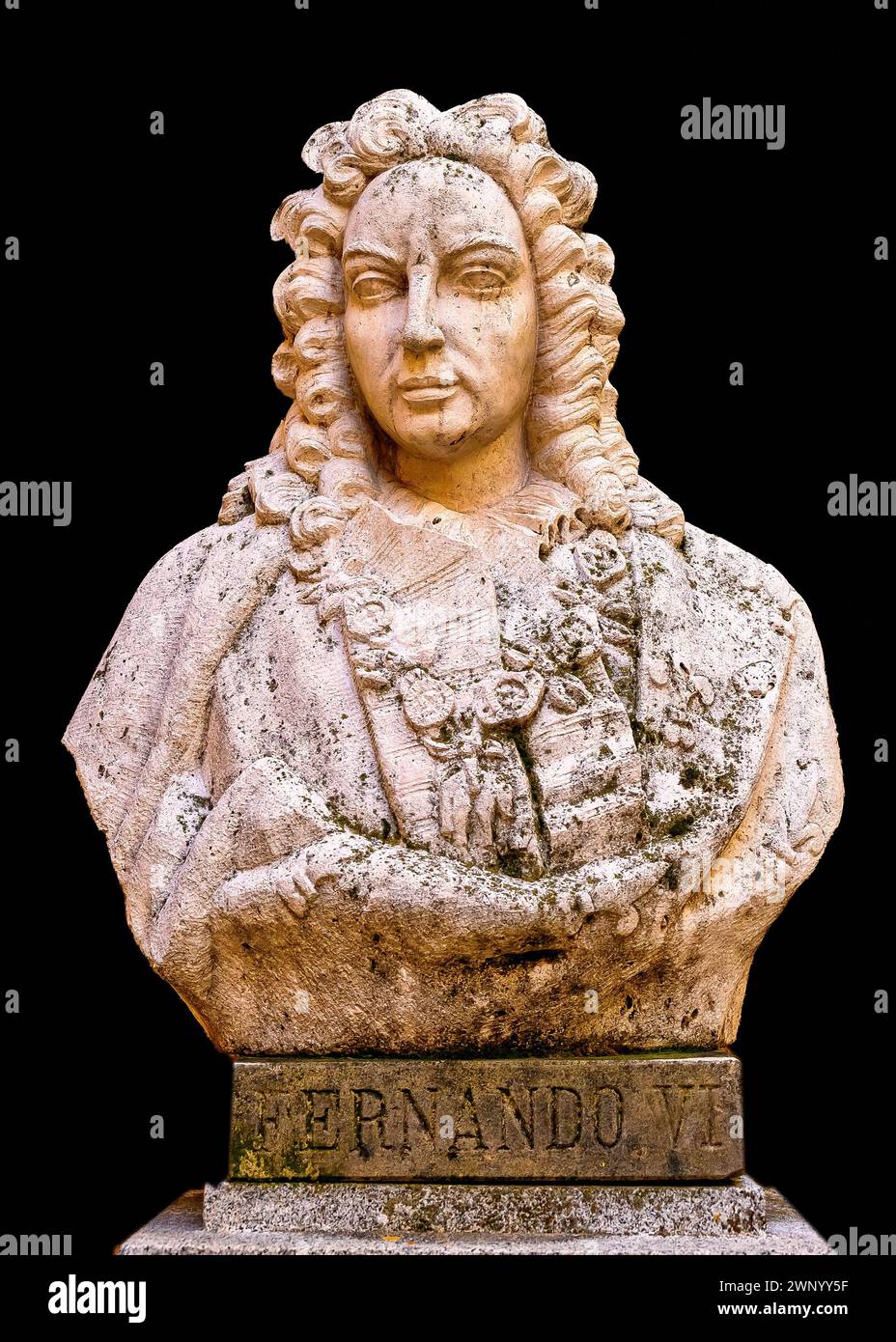 Sculpture de buste antique à Alcazar de SÉGOVIE, ESPAGNE Banque D'Images
