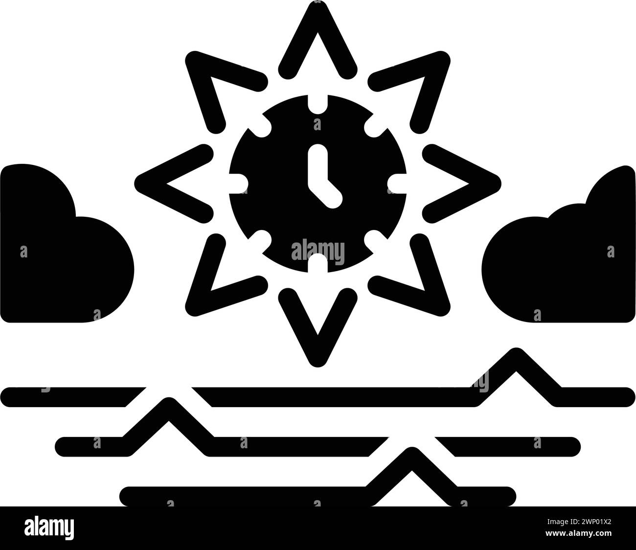 Icône pour Morn, Morn Illustration de Vecteur