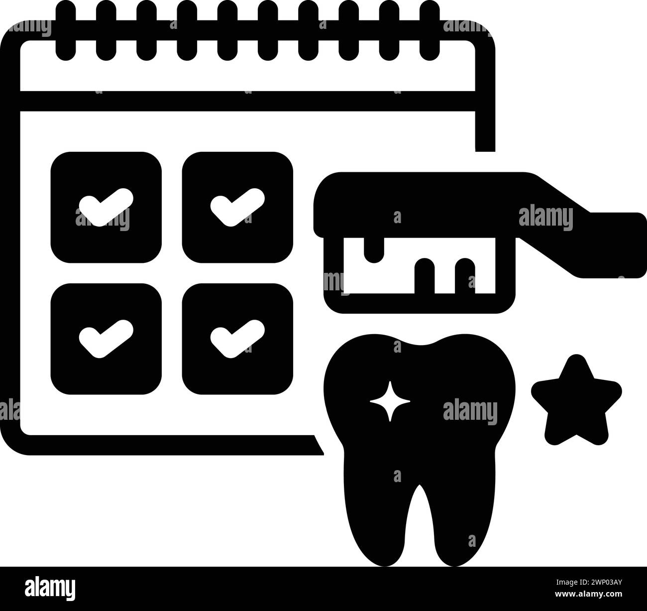 Icône pour Daily, dents Illustration de Vecteur