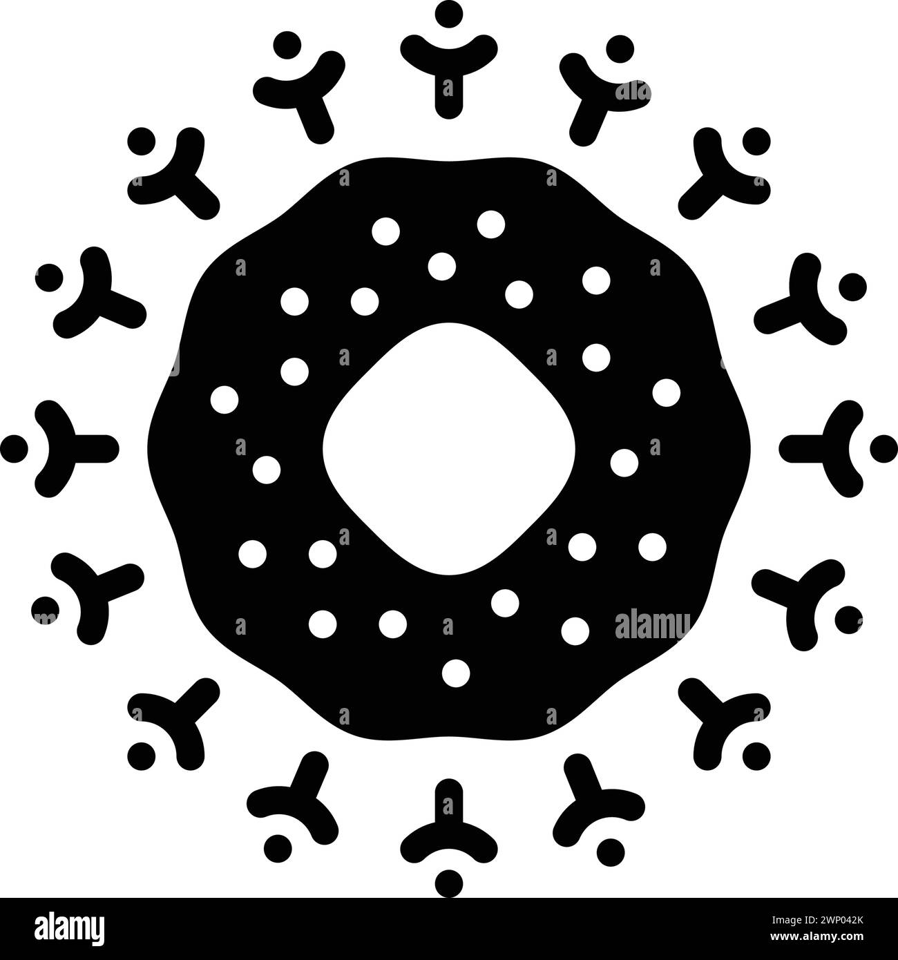 Icône pour récepteur, nerf Illustration de Vecteur