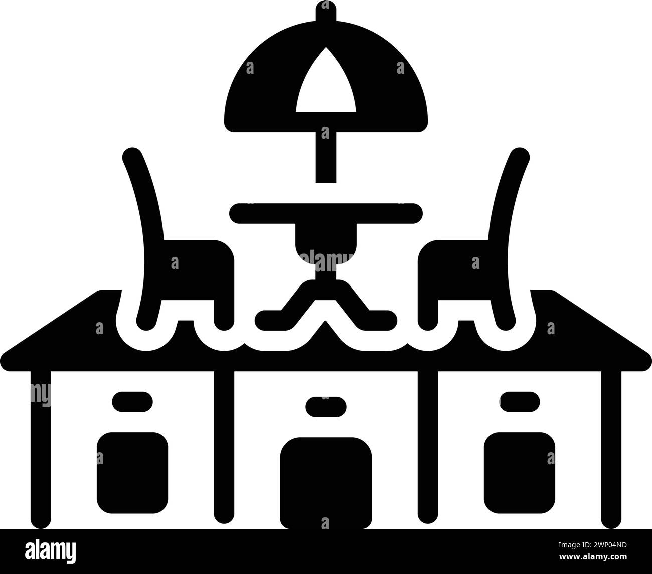 Icône pour terrasse, étage Illustration de Vecteur