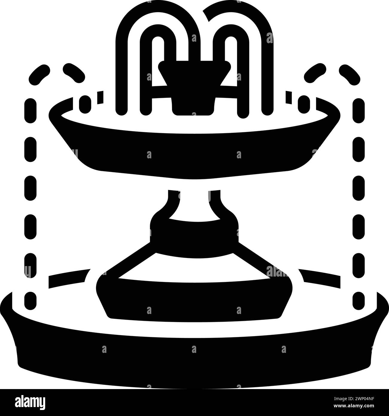 Icône pour fontaine, éclaboussure Illustration de Vecteur