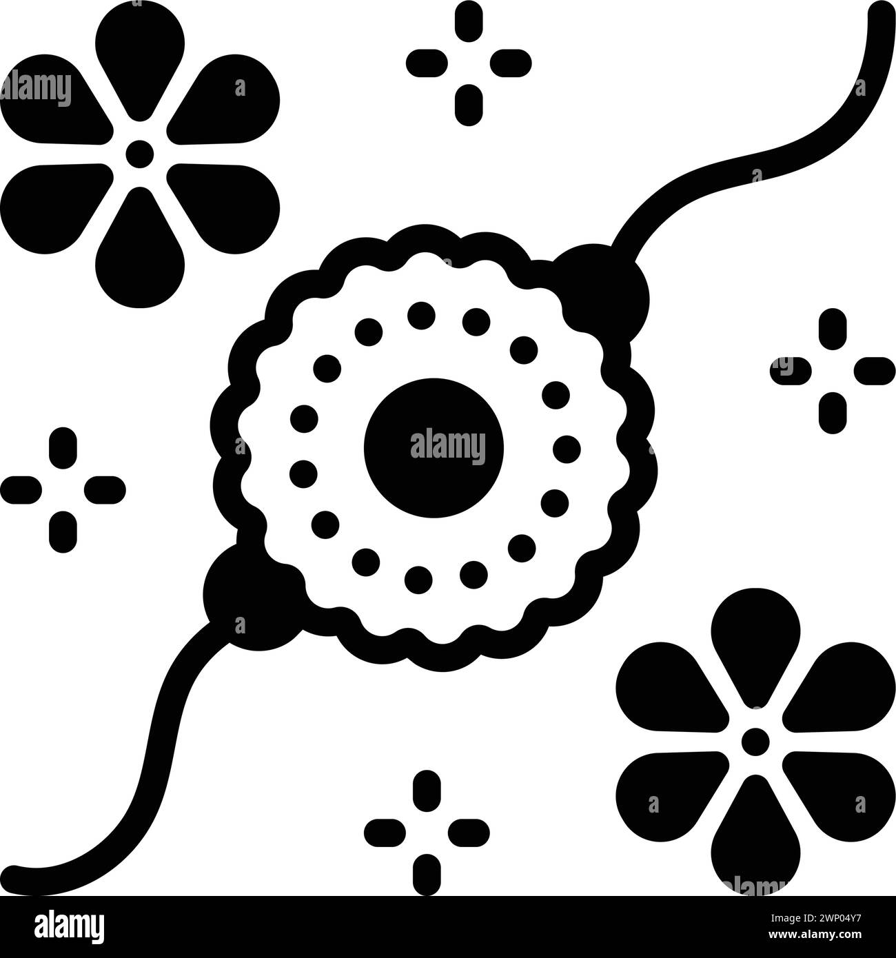 Icône pour rakhi et fleur Illustration de Vecteur Icône pour rakhi et fleur Illustration de Vecteur