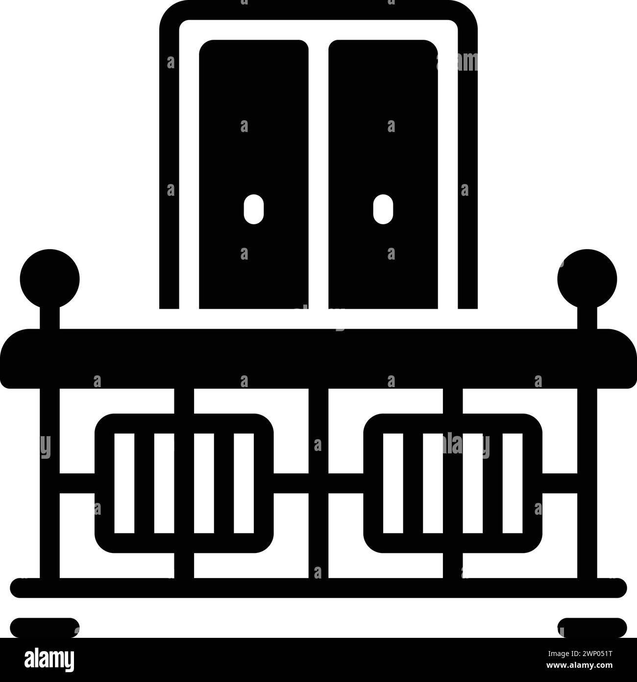 Icône pour balcon, galerie Illustration de Vecteur