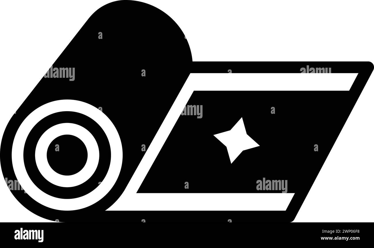 Icône pour rouleaux, tapis Illustration de Vecteur