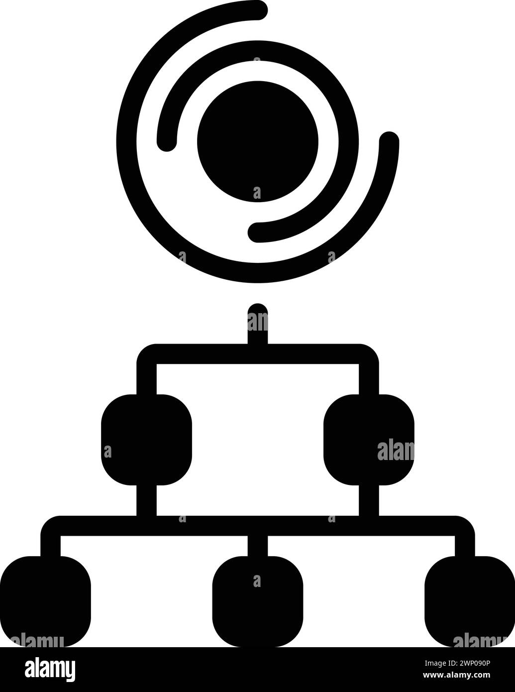 Icône de structure,hiérarchique Illustration de Vecteur