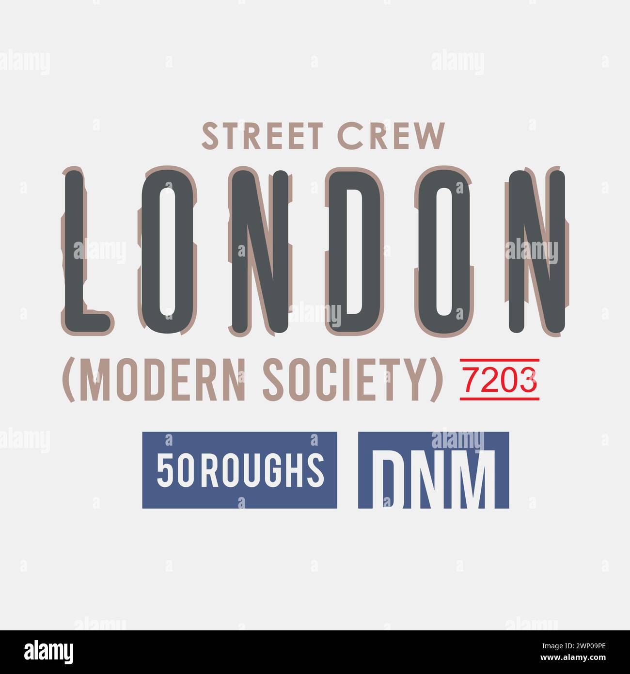 Street Crew London Typography slogan, conception d'illustration vectorielle pour les graphiques de mode, t-shirts imprimés, affiches. Illustration de Vecteur