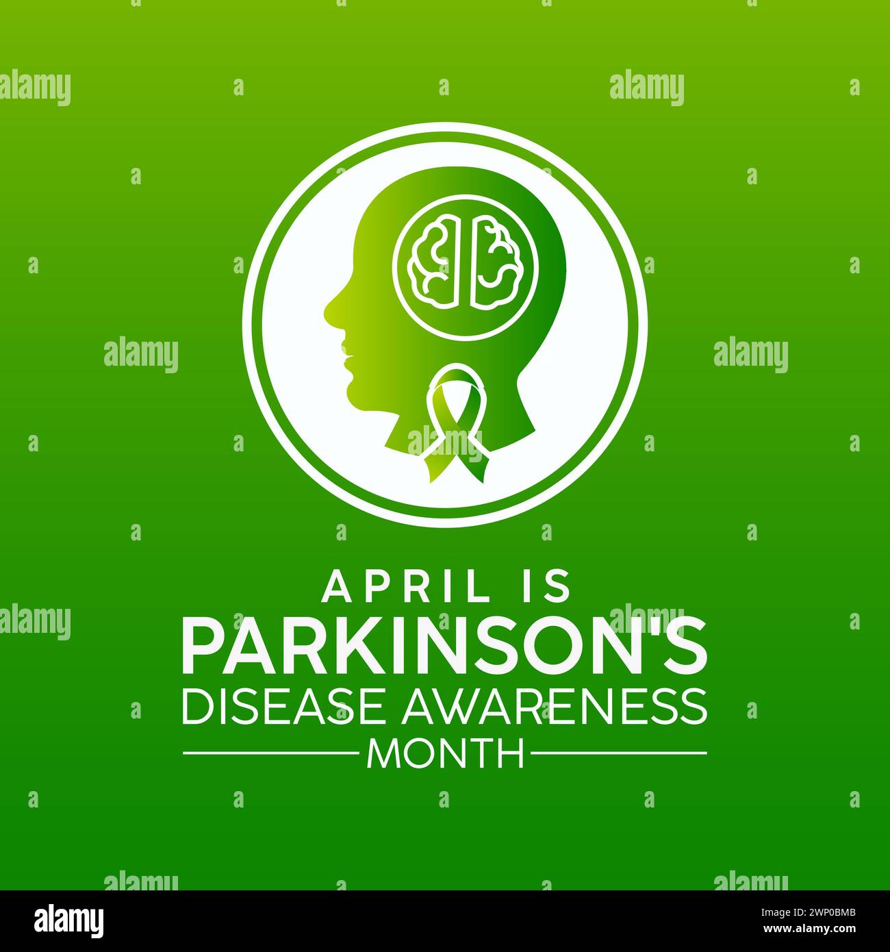 Mois national de sensibilisation à la maladie de Parkinson observé chaque année en avril, bannière vectorielle, dépliant, affiche et modèle de média social. Illustration de Vecteur