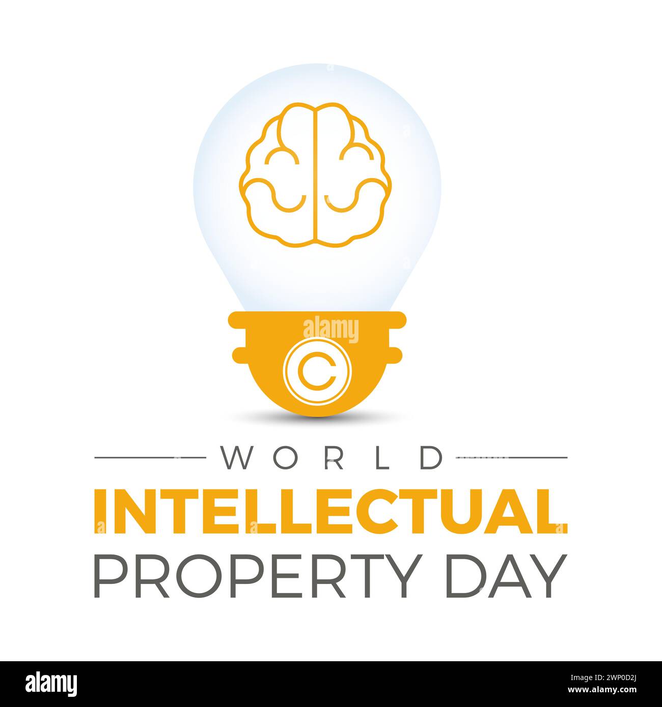 Journée mondiale de la propriété intellectuelle célébrée chaque année le 26 avril, bannière vectorielle, dépliant, affiche et modèle de média social. Illustration de Vecteur