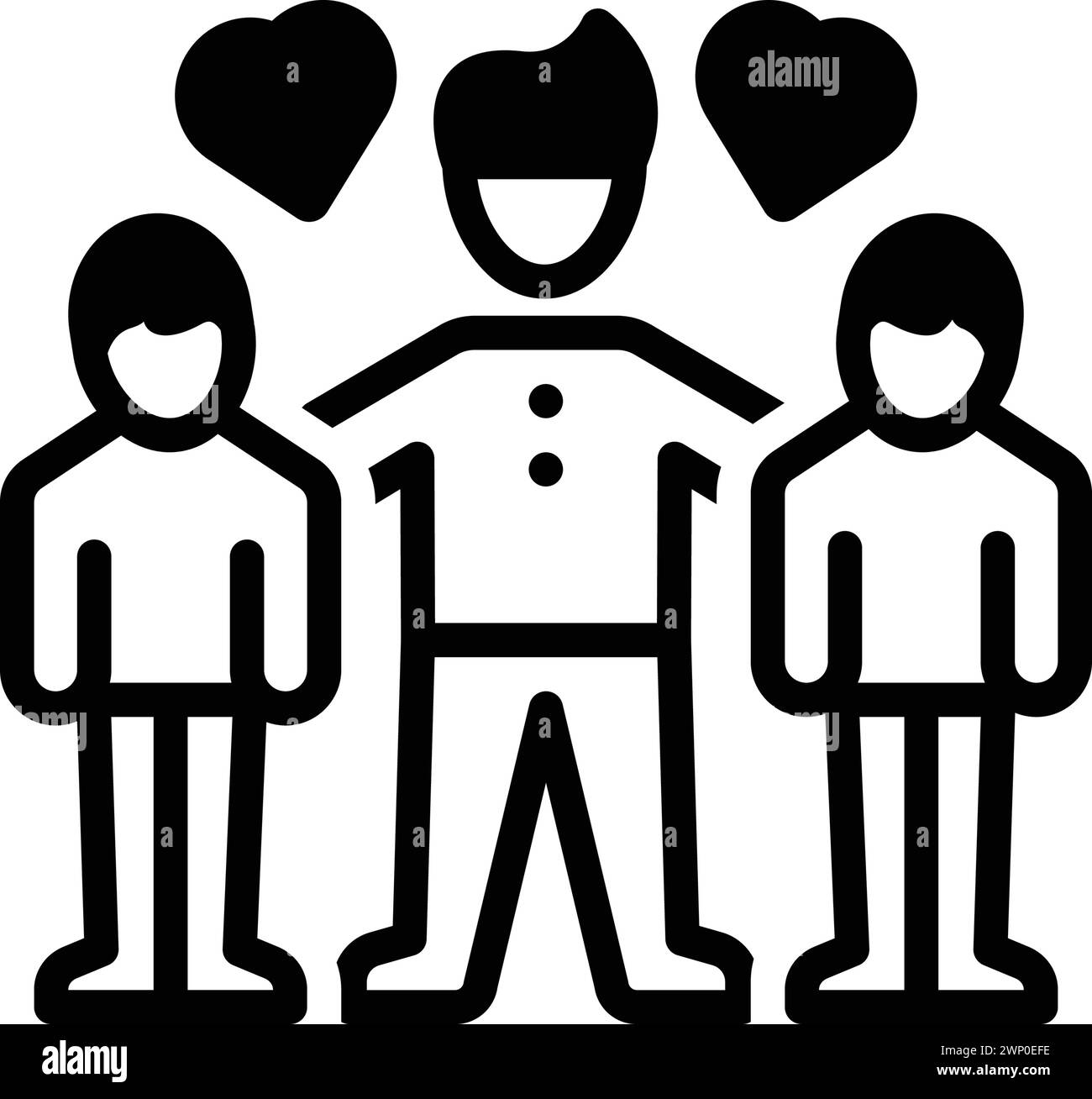 Icône pour l'inclusion, l'équité sociale, l'équité Illustration de Vecteur