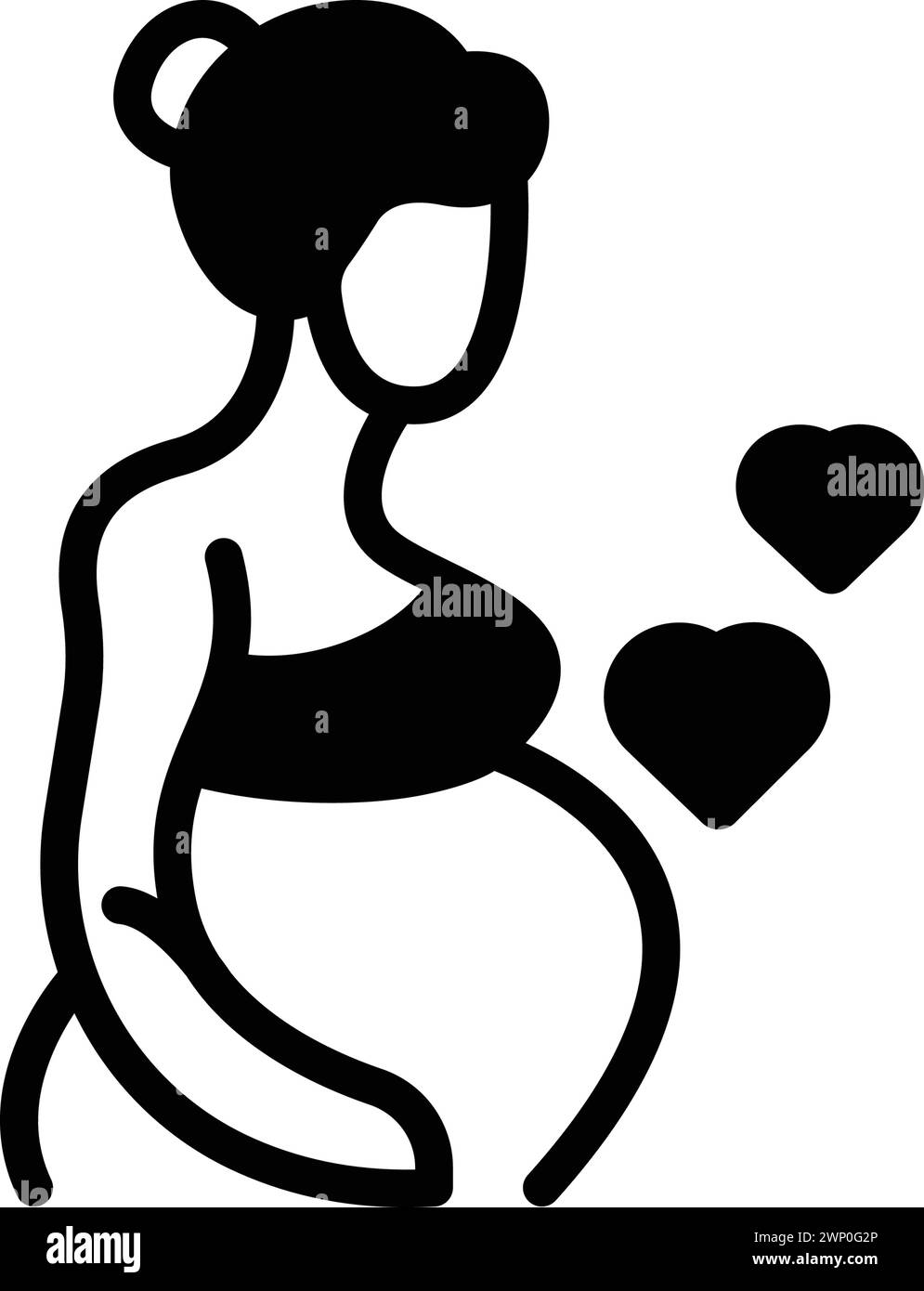Icône pour grossesse, gestation Illustration de Vecteur