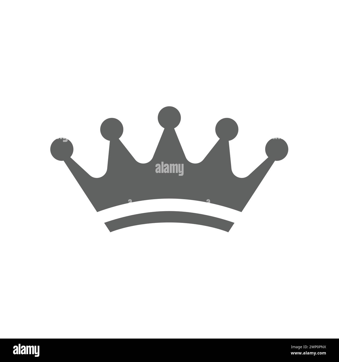 Icône vectorielle noire Crown. Symbole de remplissage des royalties. Illustration de Vecteur