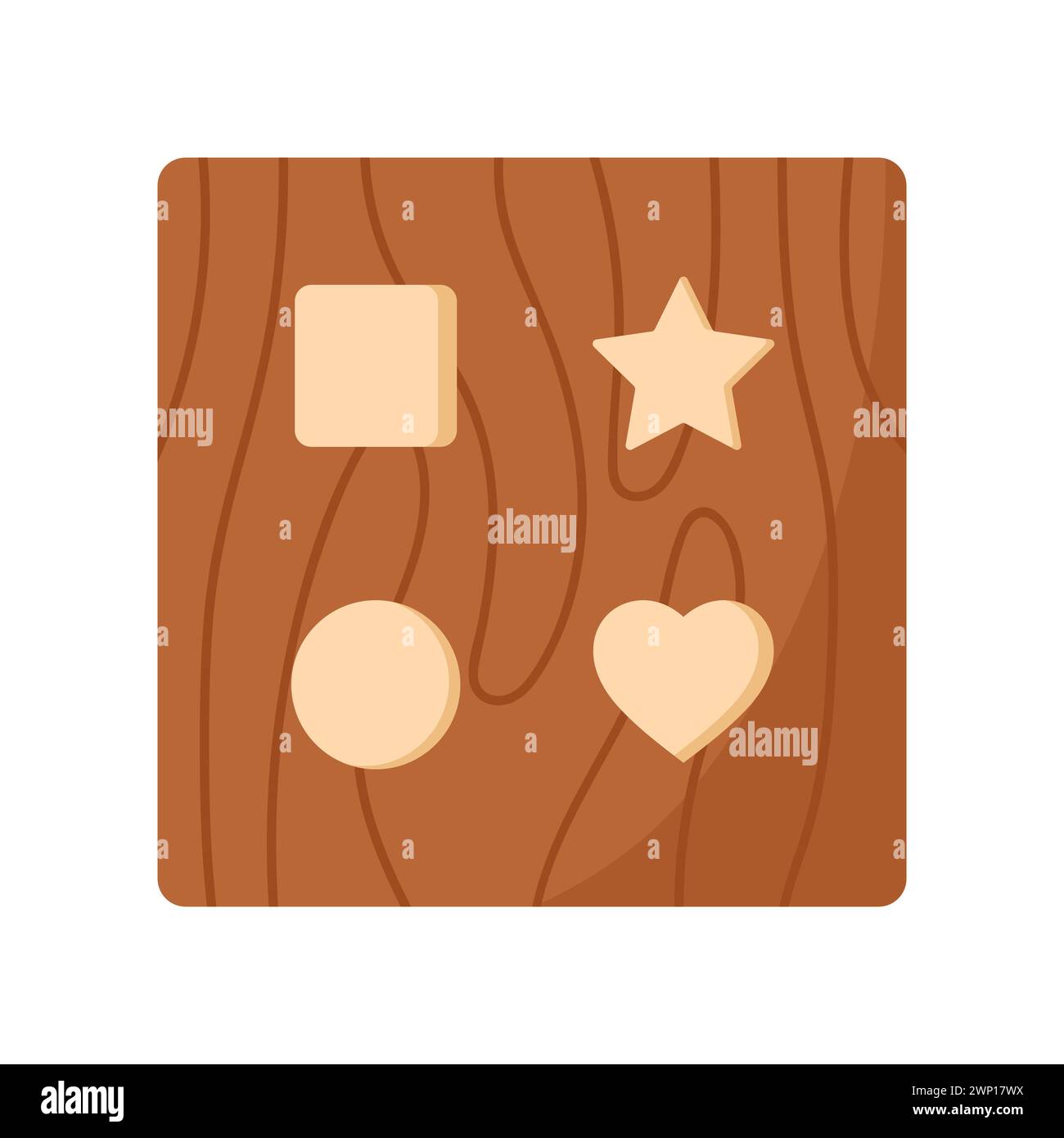 Jouet du système Montessori. Développement précoce, illustration vectorielle de dessins animés de jeux en bois éducatifs Illustration de Vecteur