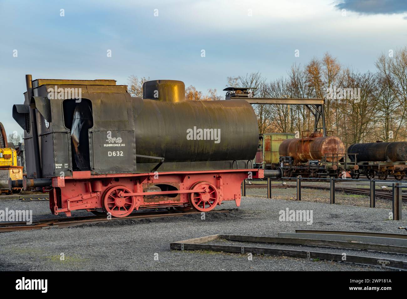 Lokomotive des stillgelegten Steinkohlebergwerk und Museum Zeche Zollern in Dortmund, Teil der route der Industriekultur im Ruhrgebiet, Nordrhein-West Banque D'Images