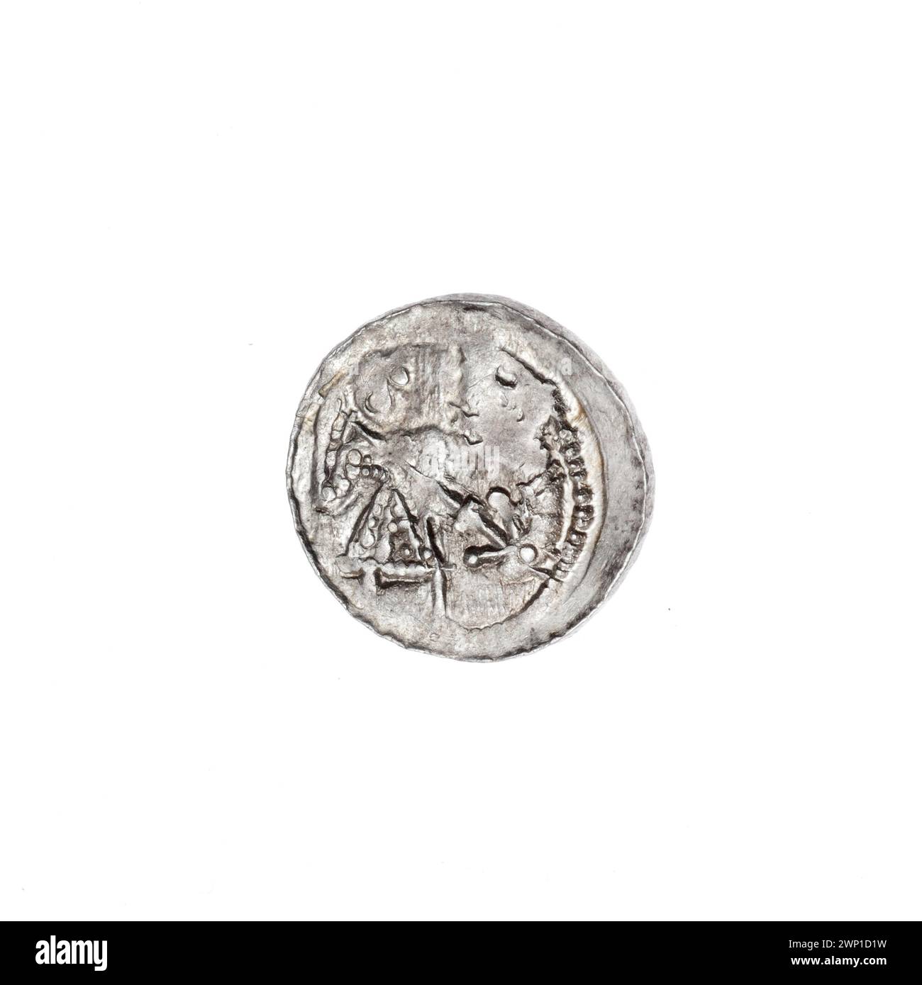 Denarius ; Boles Aw III Krzywousty (ksi polonais ; 1107-1138) ; vers 1125-1138 (1125-00-00-1138-00-00) ; Bolesław III Krzywousty (Prince de Pologne - 1086-1138), Wojciech (Saint - CA. 956-997), allégories, grotte de lance (signe d'émission), chainbel (iconogr.), chainbell,, croix isocèle (iconogr.), croix, croix, croix, croix, croix, croix martyrs, Pragen (iconogr.), lois, roman (style), chevalier (iconogr.), chevaliers, Dragon (iconogr.), Dragons, lutte de Dobra avec le mal (Ikonogr.), lutte avec les païens (iconogr.), lance (Święt. Iconogr.), lances, moyen âge (ère) Banque D'Images